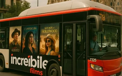 Cámara de cine sobre trípode