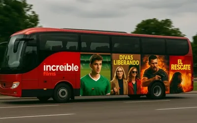 Cámara de cine sobre trípode